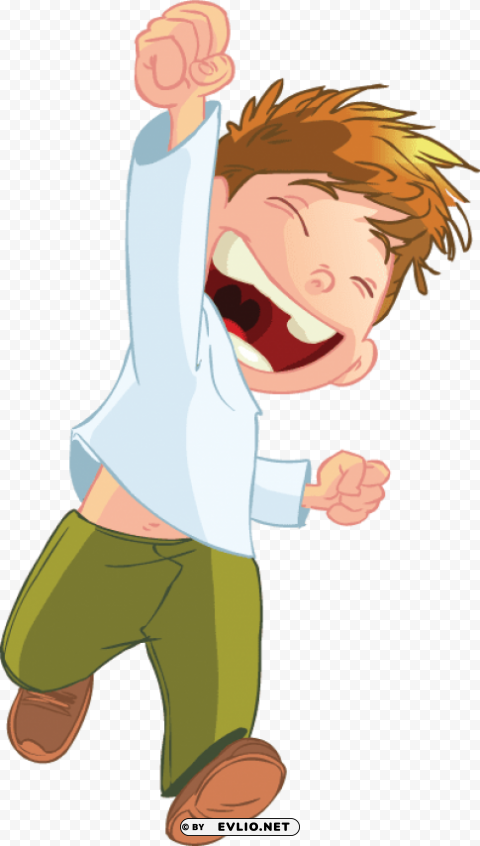 collection of four smiling kids cartoon comic characters PNG Graphic with Transparent Background Isolation