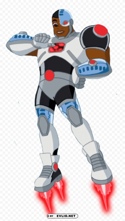 dc super hero girls cyborg PNG Graphic Isolated on Clear Background Detail