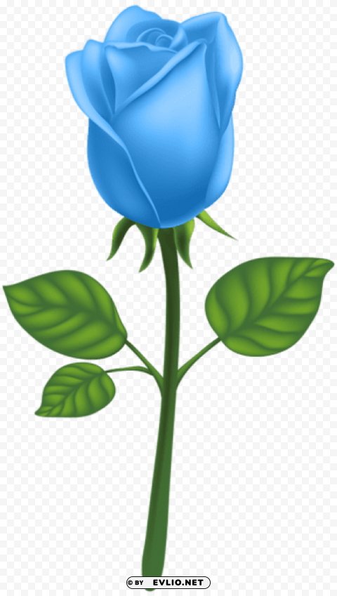 PNG image of blue deco rose PNG transparent photos library with a clear background - Image ID 91bd8485