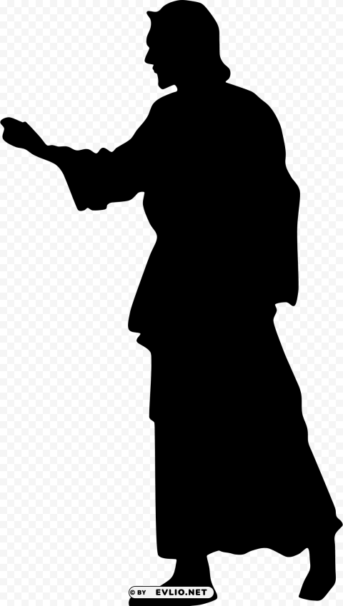 christ silhouette images at - jesus silhouette Transparent Background PNG Isolated Element
