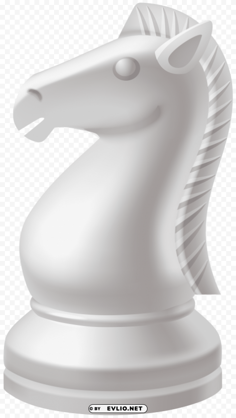 knight white chess piece PNG file without watermark
