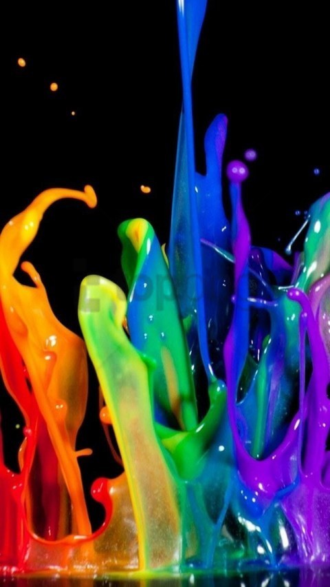 neon color splash paint PNG images with alpha transparency selection