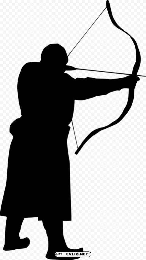 Transparent archer silhouette Transparent PNG Isolated Illustrative Element PNG Image - ID da38a9f3