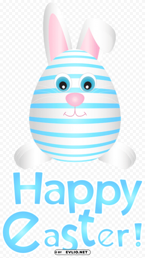 easter bunny egg blue Transparent PNG Artwork with Isolated Subject