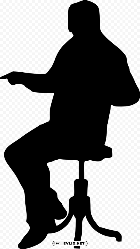 Sitting in Chair Silhouette Transparent background PNG images comprehensive collection
