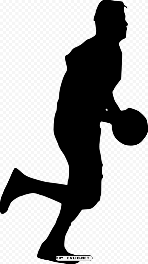 basketball player silhouette Transparent PNG Isolated Object