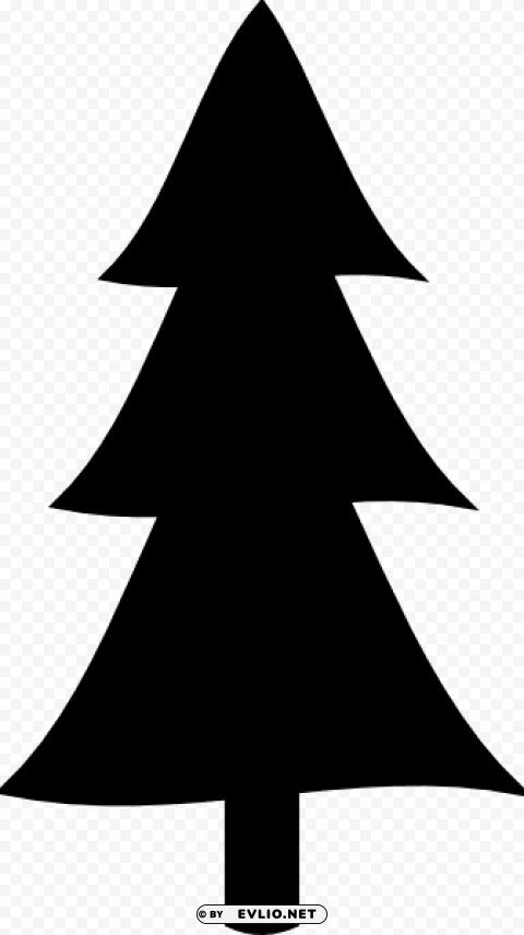 lack christmas tree clip art - pine tree clipart silhouette PNG with Isolated Transparency
