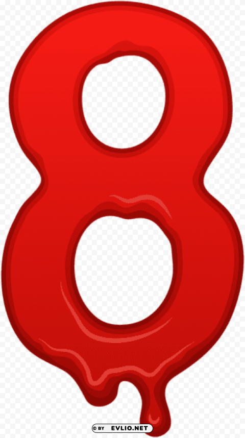 bloody number eight PNG transparent photos for presentations