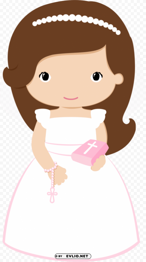 communion girl wave hair PNG Object Isolated with Transparency PNG transparent with Clear Background ID 91a5ff74