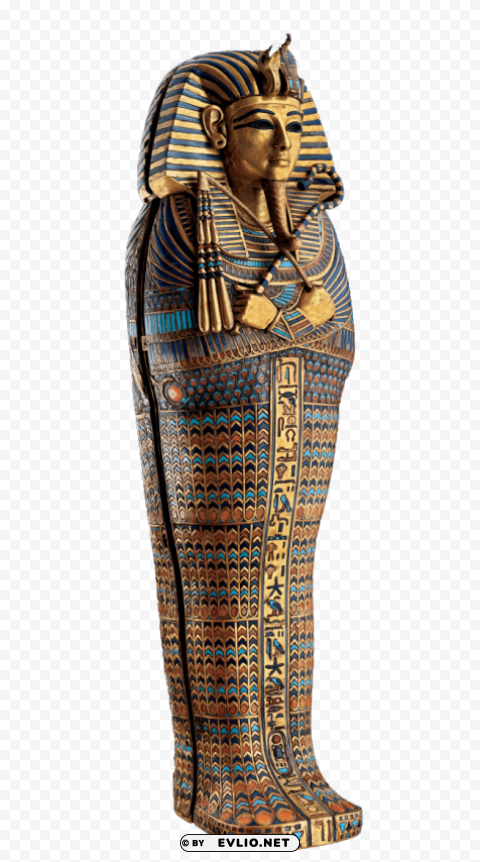 Ancient Egyptian sarcophagus of Tutankhamun PNG images with transparent canvas