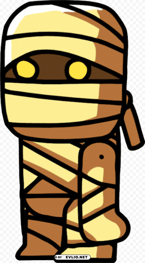 scribblenauts mummy Isolated Design in Transparent Background PNG