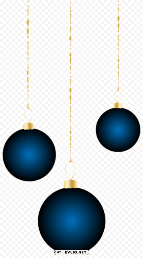 Transparent Christmas Blue Ornaments PNG For T-shirt Designs