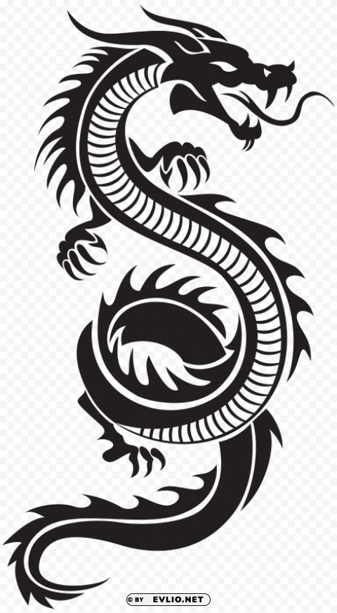 chinese dragon silhouette PNG images for websites