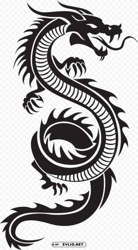 chinese dragon silhouette Images in PNG format with transparency