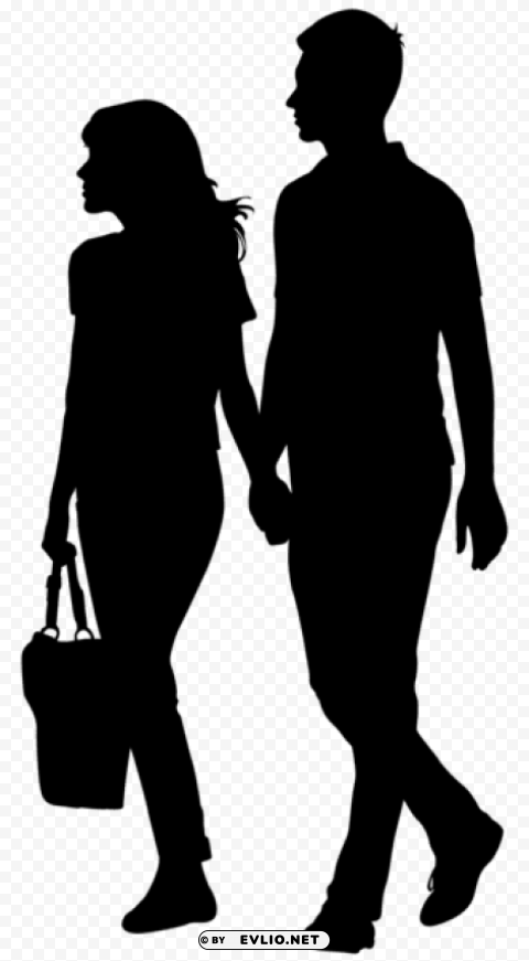 holding hands couple_silhouette PNG images with no background needed