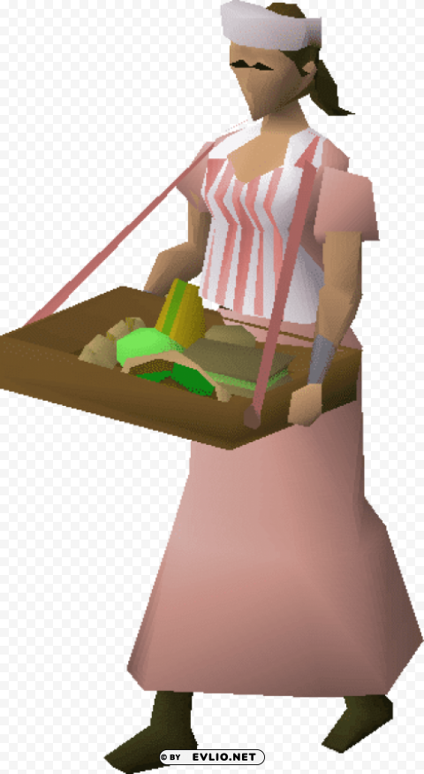 runescape sandwich lady meme PNG with Isolated Object and Transparency