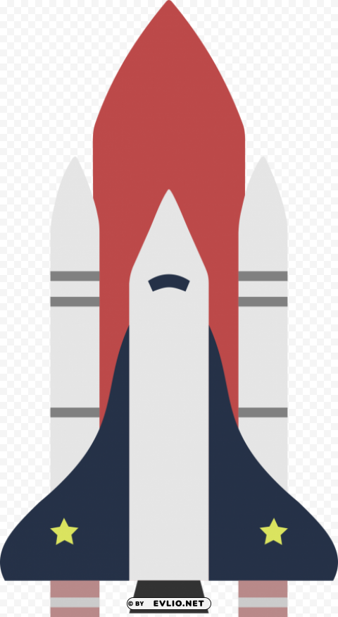Space Shuttle flat Clear PNG image