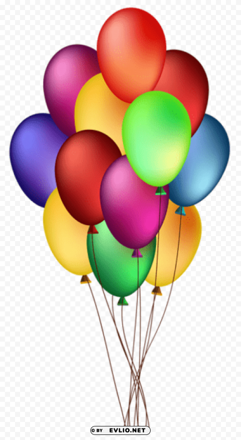 bunch of colorful balloons PNG images with transparent canvas assortment