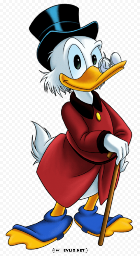 uncle scrooge Isolated Artwork on Clear Background PNG