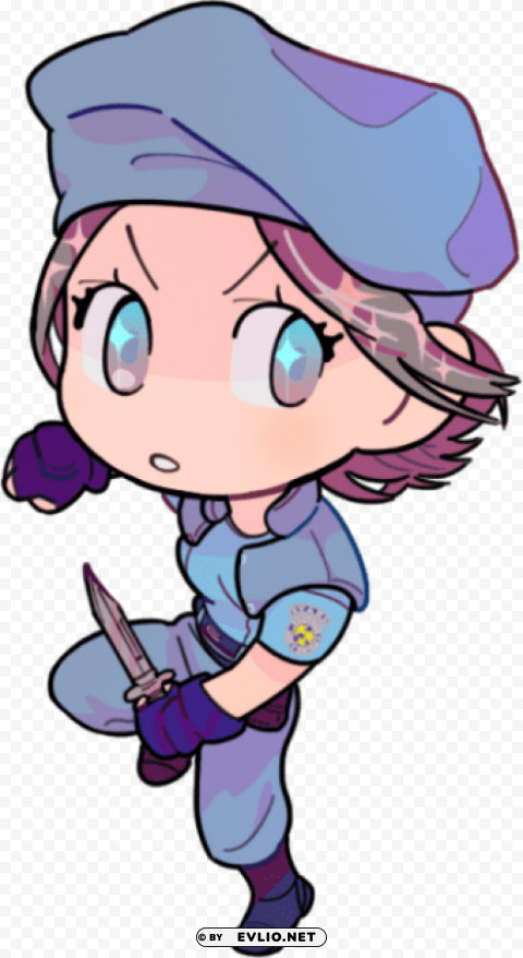 jill valentine fanart chibi HighResolution PNG Isolated Artwork PNG transparent with Clear Background ID 328dcf6f