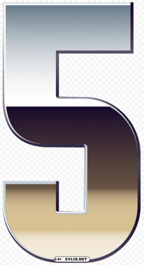 number five silver PNG images for personal projects