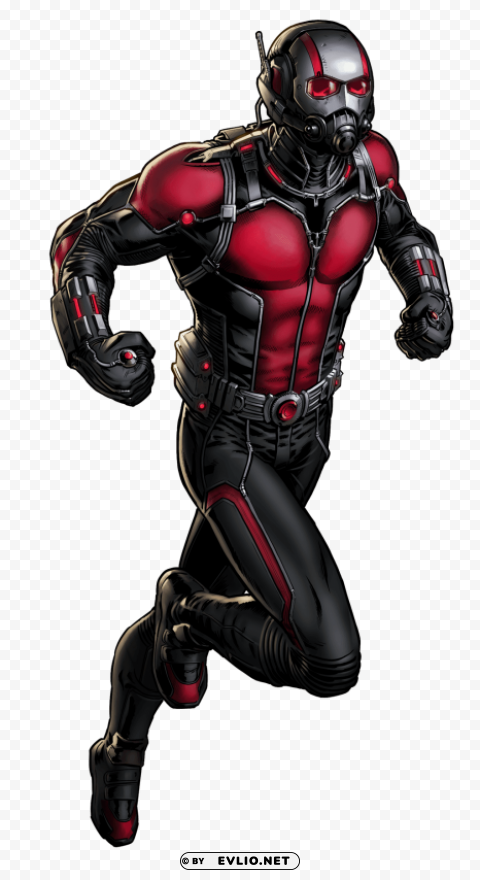 ant man running Isolated Design in Transparent Background PNG