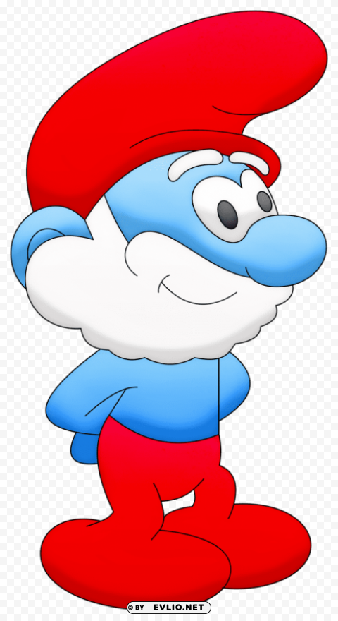 papa smurf Isolated Graphic on HighQuality PNG clipart png photo - 987ace5b