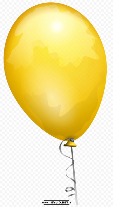 yellow balloon PNG transparent artwork clipart png photo - df9536fc