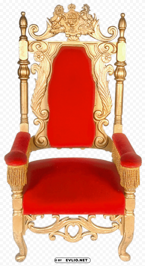 transparent red throne Clear Background Isolation in PNG Format