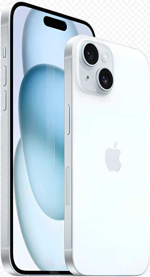 Apple Blue iPhone 15 Background HighQuality Transparent PNG Element