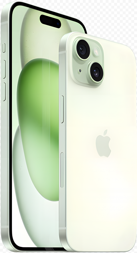 HD Green Apple iPhone 15 HighQuality Transparent PNG Isolated Graphic Design