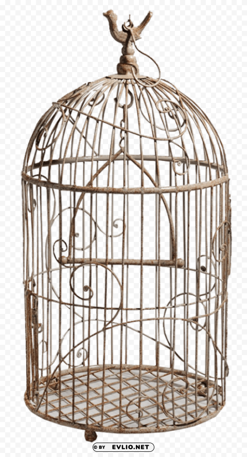 white bird cage PNG Graphic with Transparent Isolation