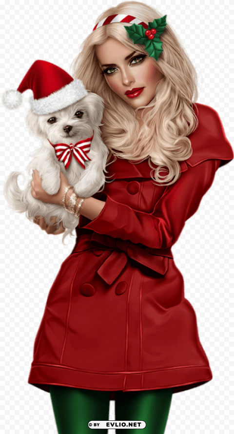 tube noël - christmas femme PNG images with transparent canvas variety