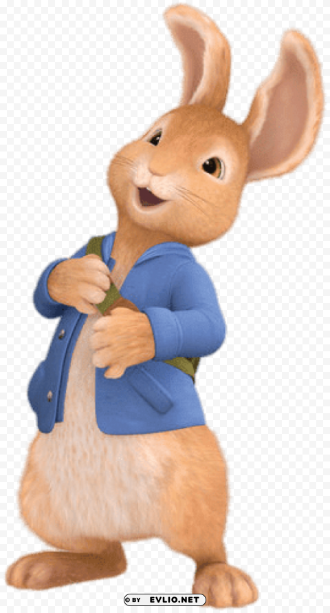 peter rabbit laughing PNG Isolated Object with Clarity