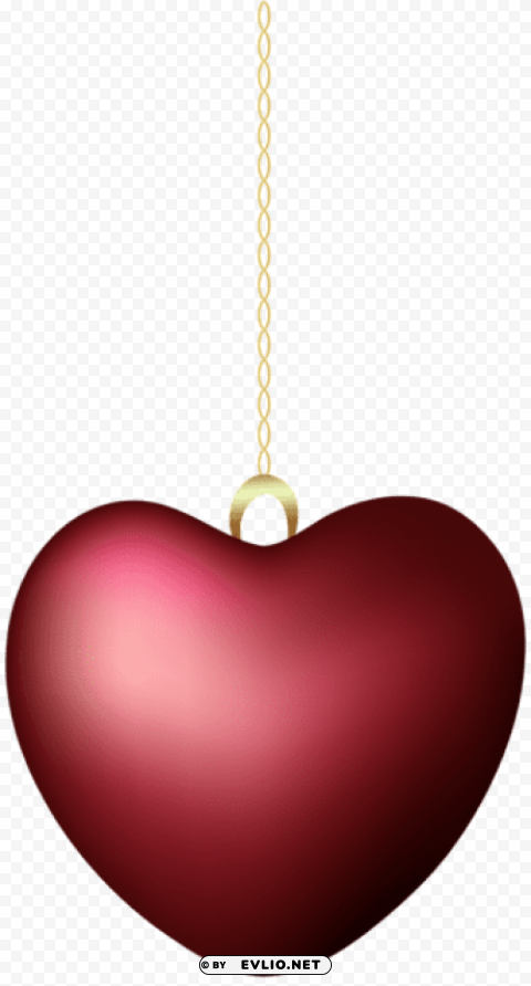 red hanging heart Alpha PNGs