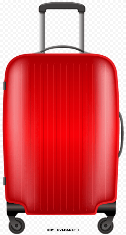 red travel bag Clear Background Isolation in PNG Format