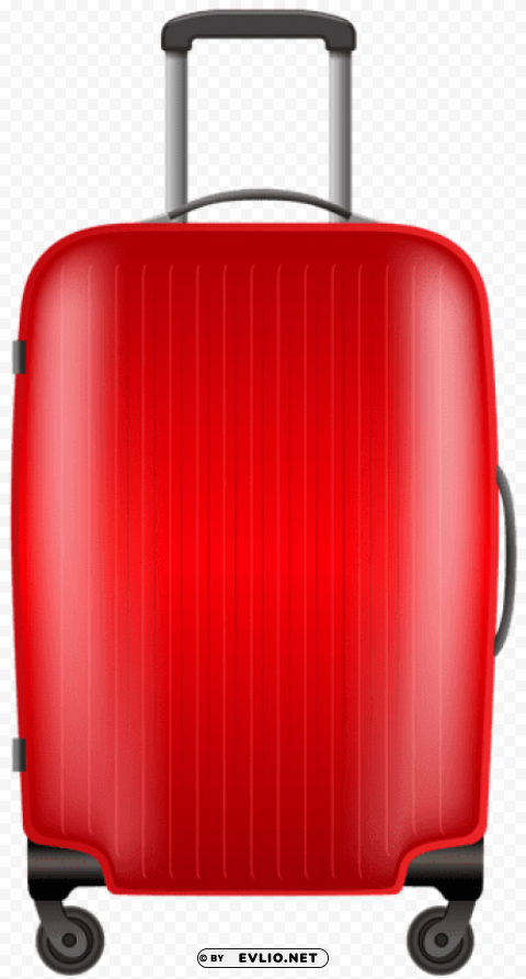 Red Travel Bag Clear Background Isolation In PNG Format