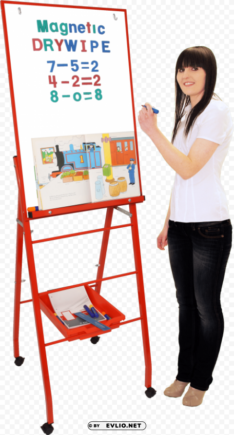youngstart height adjustable mobile whiteboard easel PNG Image with Clear Isolated Object