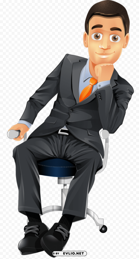 sitting man PNG with transparent background for free