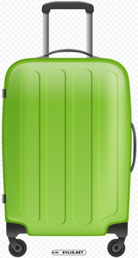green trolley bag Clear PNG pictures package