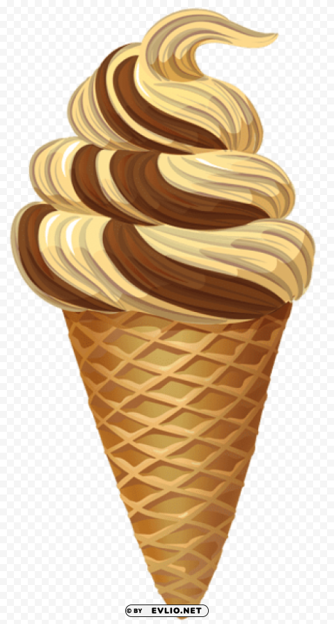  caramel ice cream cone picture Transparent design PNG