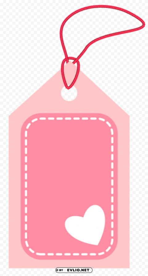 valentine pink labelpicture Isolated Character in Transparent PNG Format