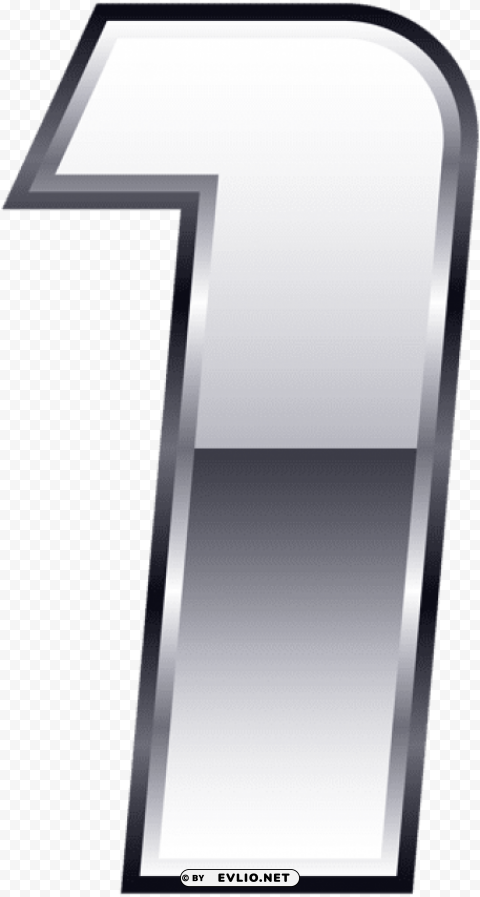 silver number one PNG Image Isolated with Transparent Detail