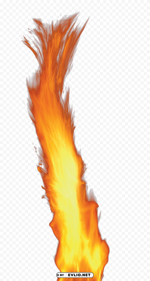 single flame fire Transparent PNG Isolated Object with Detail