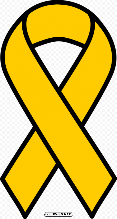 Gold Cancer Ribbon PNG Transparent Designs