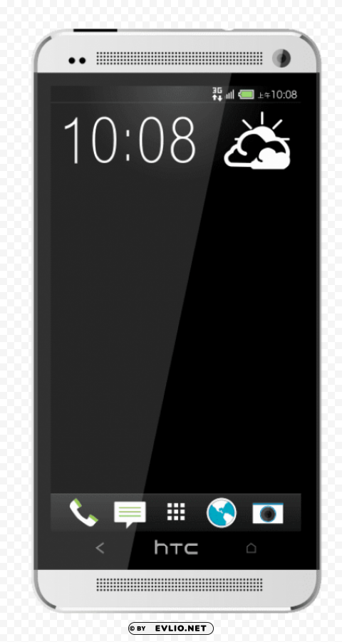 htc one silver Transparent PNG Isolated Element with Clarity