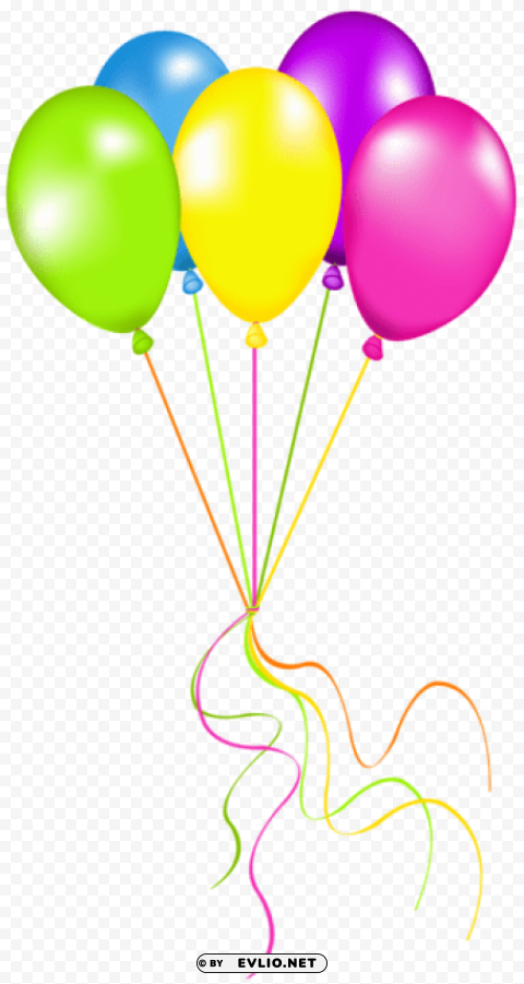 Neon Balloons PNG Transparent Graphics Comprehensive Assortment