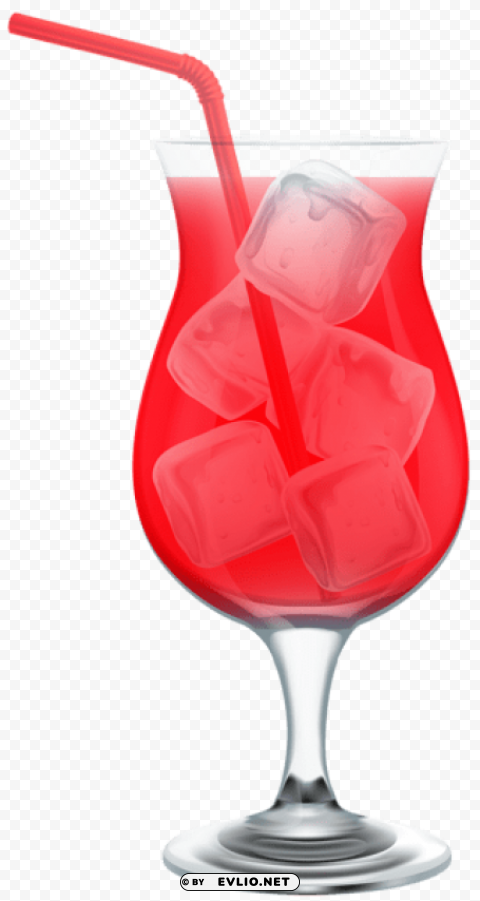 Red Juice Cocktail Clear Background PNG Isolated Graphic
