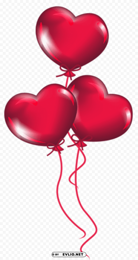 transparent heart balloons ClearCut Background PNG Isolated Item