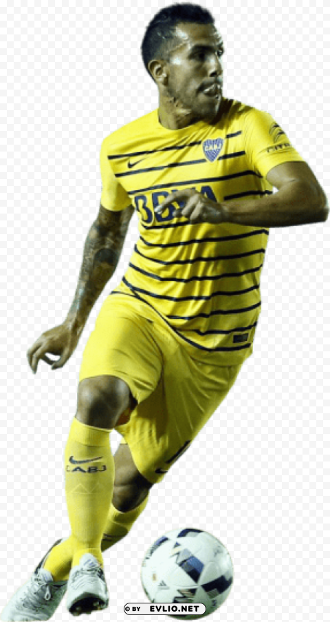 carlos tevez PNG Graphic Isolated on Clear Background Detail